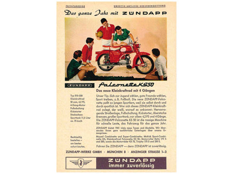 Brochure Falconette DIN A5 for Zündapp falconette KS50 DIVERSE / IMPORT MOTOVEIKALS 21