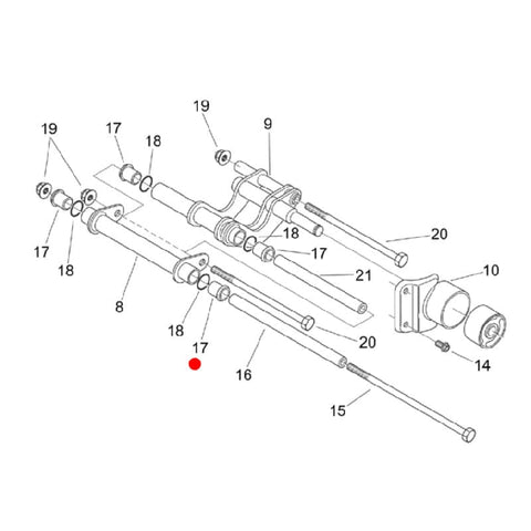 Bukse ROD BUSH APRILIA OEM: AP8121398 APRILIA OEM MOTOVEIKALS 21