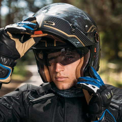 By City 90 Degrees Carbon helmet gold BY CITY MOTOVEIKALS 21