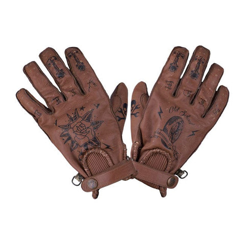 By City Second skin gloves brown tattoo BY CITY MOTOVEIKALS 21