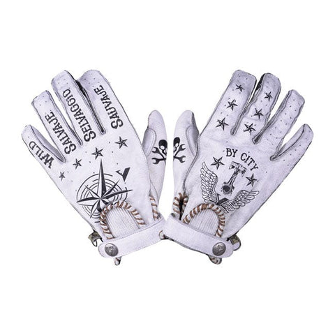 By City Second skin gloves white tattoo BY CITY MOTOVEIKALS 21
