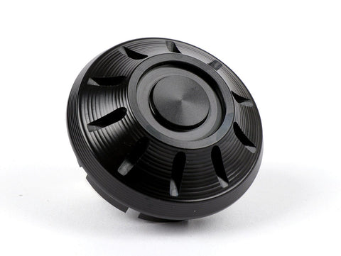 Cap wheel nut / rim Ų=35mm -MOTO NOSTRA, CNC, shiny black- Vespa PX (-1984 - rear), Rally, Sprint, TS, GT, GTR, GS160, SS180, V50 Special (V5B ab Bj. 1972), V50N, SS50-90, PV125, ET3, Vespa ET2, ET4, GT, GTL, GTS, GTV, LX, LXV, S, Gilera Fuoco, Piaggio F MOTO NOSTRA MOTOVEIKALS 21
