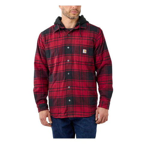 Carhartt Flannel hooded shirt oxblood CARHARTT MOTOVEIKALS 21