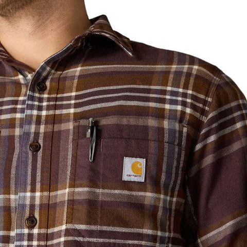 Carhartt Flannel Plaid shirt dark sepia CARHARTT MOTOVEIKALS 21