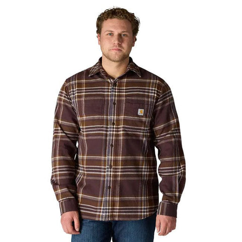 Carhartt Flannel Plaid shirt dark sepia CARHARTT MOTOVEIKALS 21