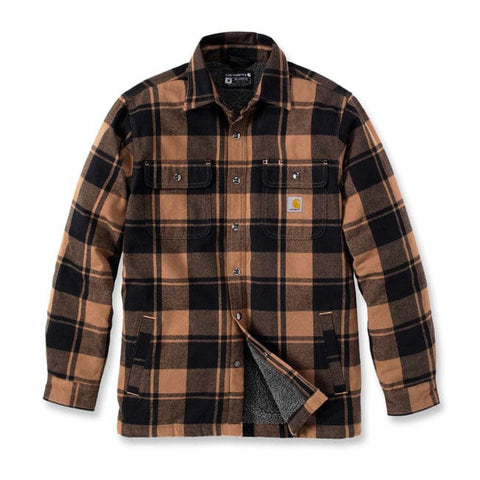 Carhartt Flannel sherpa-lined shirt Carhartt brown CARHARTT MOTOVEIKALS 21