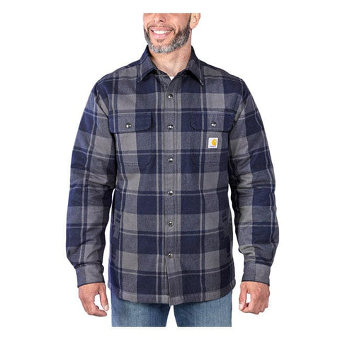 Carhartt Flannel sherpa-lined shirt navy CARHARTT MOTOVEIKALS 21