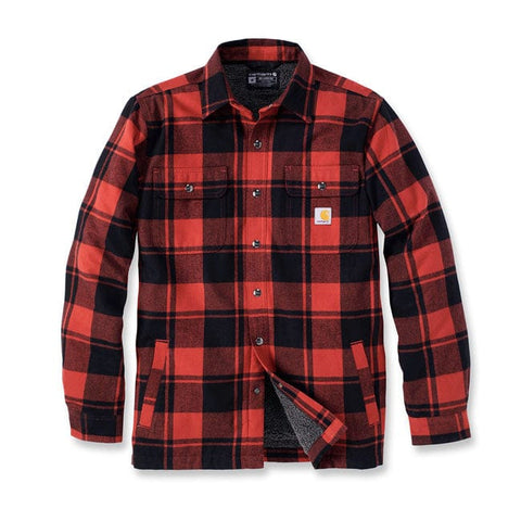 Carhartt Flannel sherpa-lined shirt red ochre CARHARTT MOTOVEIKALS 21
