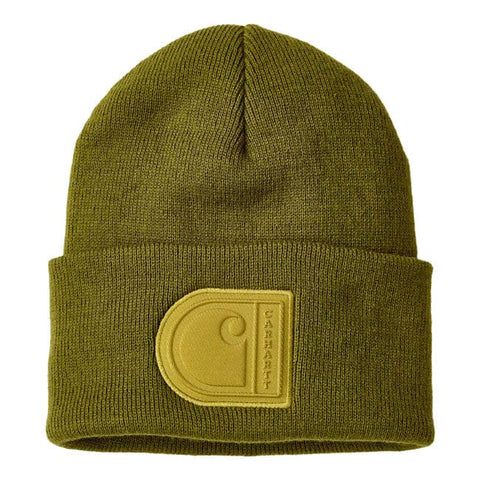 Carhartt Knit Cuffed C Patch beanie dark bronzed green CARHARTT MOTOVEIKALS 21