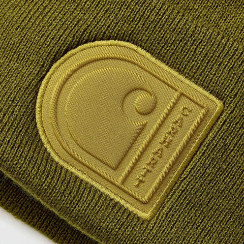 Carhartt Knit Cuffed C Patch beanie dark bronzed green CARHARTT MOTOVEIKALS 21