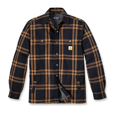 Carhartt Relaxed Fit Flannel Sherpa-Lined shirt Jack black CARHARTT MOTOVEIKALS 21