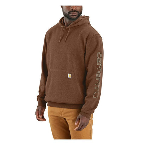 Carhartt Sleeve logo hoodie mocha heather CARHARTT MOTOVEIKALS 21