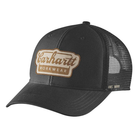 Carhartt Twill Mesh-Back Script Patch cap black CARHARTT MOTOVEIKALS 21