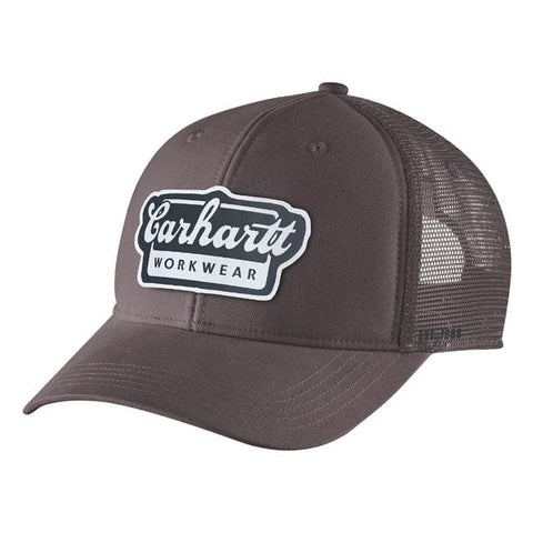 Carhartt Twill Mesh-Back Script Patch cap dark sepia CARHARTT MOTOVEIKALS 21