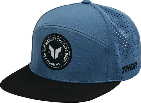 Cepure THOR Badge black / slate blue One Size THOR MOTOVEIKALS 21
