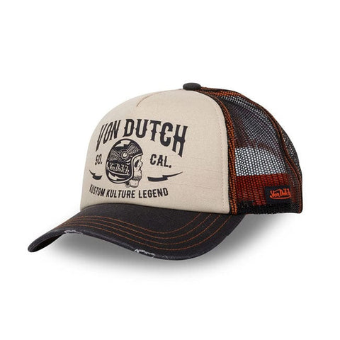 Cepure VON DUTCH TRUCKER CREW white / black / orange One Size VON DUTCH MOTOVEIKALS 21