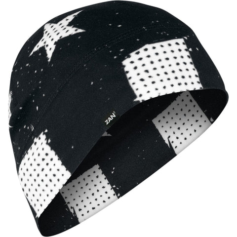 Cepure ZAN HEADGEAR Sportflex® black / white / star ZAN HEADGEAR MOTOVEIKALS 21