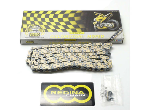 Chain mopeds 122 links black-gold 1/2 x 3/16 for Zündapp, Kreidler, Puch, KTM, DKW, Hercules DIVERSE / IMPORT MOTOVEIKALS 21