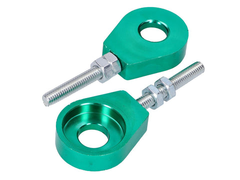 chain tensioner set aluminum green anodized 12mm 101 OCTANE MOTOVEIKALS 21