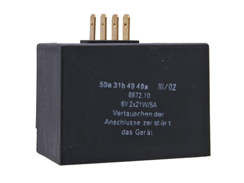 charge controller / flasher relay 6V 2x21W, 5A for Simson SR50 101 OCTANE MOTOVEIKALS 21