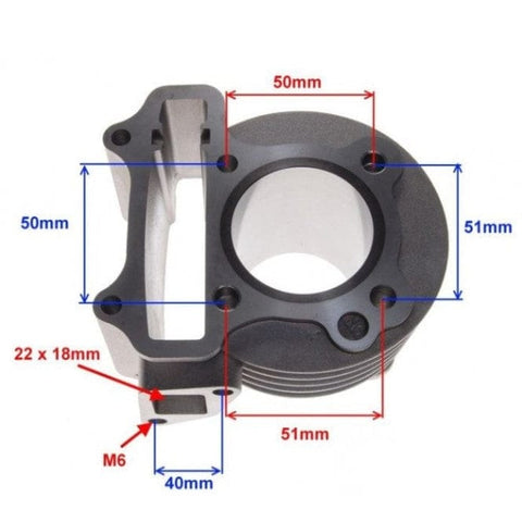 Cilindra komplekts GY6 4T 80 cc / 47 mm REPLICA MOTOVEIKALS 21