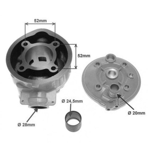 Cilindra komplekts MINARELLI/AM6 70cc / 47mm / 12mm pirksts REPLICA MOTOVEIKALS 21