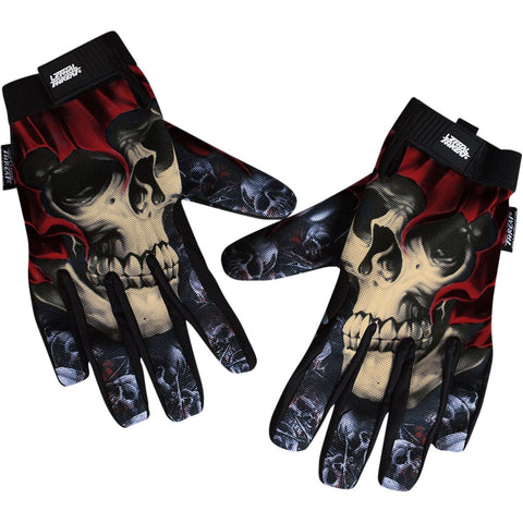 Cimdi LETHAL THREAT Skull Black / Red L LETHAL THREAT MOTOVEIKALS 21