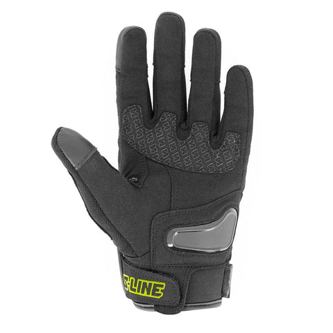 Cimdi S-Line ar ornamentiem melni/dzelteni L S-LINE MOTOVEIKALS 21