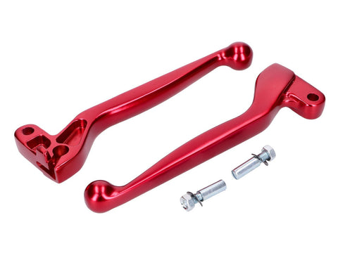 clutch and brake lever set ALU anodized red for Simson S50, S51, S53, S70, S83, SR50, SR80 101 OCTANE MOTOVEIKALS 21