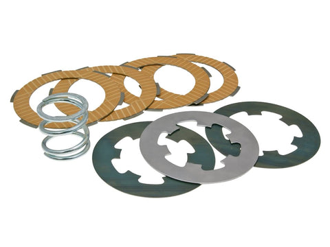 clutch disc set / clutch friction plates reinforced incl. spring Ferodo for Vespa 50, 90, 125 Primavera, ET3 FERODO MOTOVEIKALS 21