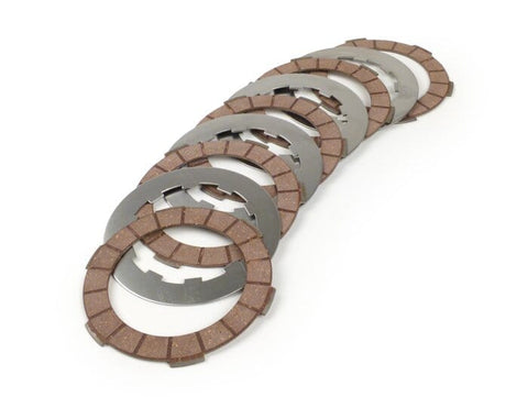 Clutch friction plate set incl. steel plates -BGM PRO Superstrong Racing Red- Lambretta LI, LIS, SX, TV (series 2-3), DL, GP - 5 friction plates BGM PRO MOTOVEIKALS 21