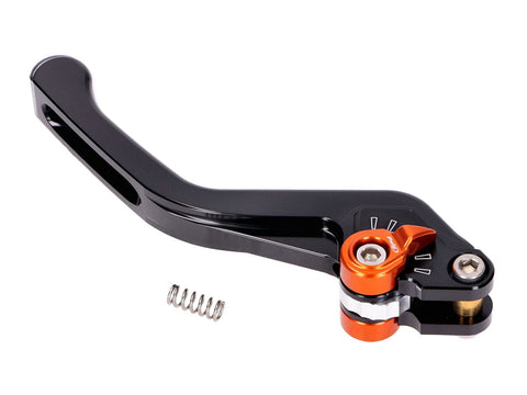 clutch lever / brake lever Puig 3.0 rear adjustable, short - black orange PUIG MOTOVEIKALS 21
