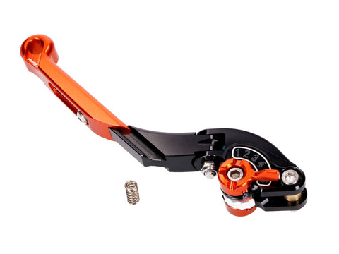 clutch lever / rear brake lever Puig 2.0 adjustable, extendable folding - orange black PUIG MOTOVEIKALS 21