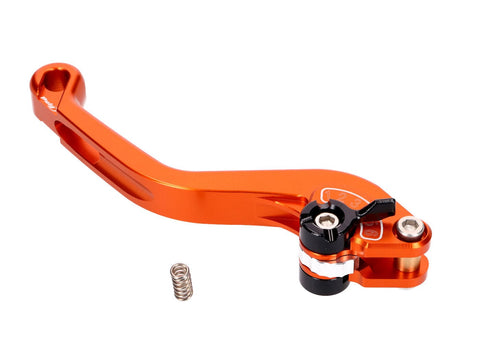 clutch lever / rear brake lever Puig 2.0 adjustable, short - orange black PUIG MOTOVEIKALS 21