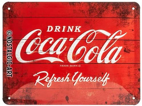 Coca-Cola Refresh Yourself 15 x 20 cm NOSTALGIC ART MOTOVEIKALS 21