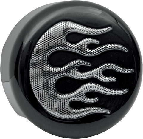 Cover Horn Blk/Chr Flame DRAG SPECIALTIES DRAG SPECIALTIES MOTOVEIKALS 21