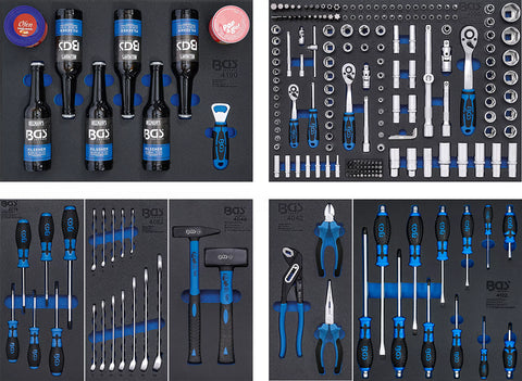 Darbnīcas ratiņi / 7 atvilktnes / ar 227 instrumentiem BGS TECHNIC MOTOVEIKALS 21