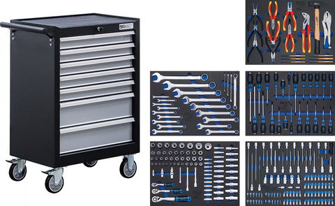 Darbnīcas ratiņi / 7 atvilktnes / ar 246 instrumentiem BGS TECHNIC MOTOVEIKALS 21