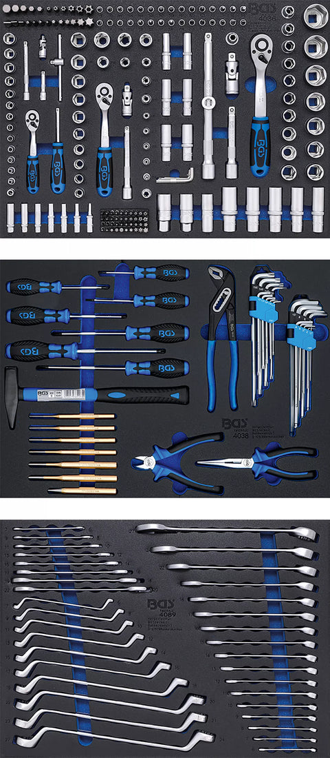 Darbnīcas ratiņi / 7 atvilktnes / ar 263 instrumentiem BGS TECHNIC MOTOVEIKALS 21
