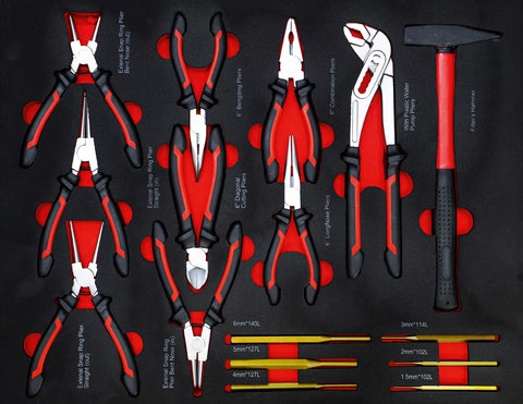 Darbnīcas ratiņi / 7 atvilktnes / ar sānu skapīti / ar 250 instrumentiem BGS TECHNIC MOTOVEIKALS 21