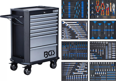 Darbnīcas ratiņi / 8 atvilktnes / ar 299 instrumentiem BGS TECHNIC MOTOVEIKALS 21