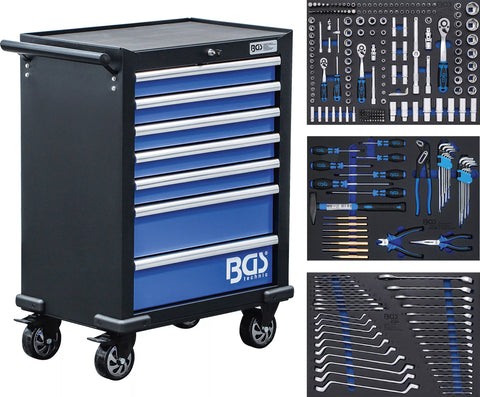 Darbnīcas ratiņi BGS Technic / 7 atvilktnes / ar 263 instrumentiem BGS TECHNIC MOTOVEIKALS 21