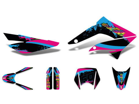 decal set black-pink-blue glossy for Gilera SMT 11-17 DIVERSE / IMPORT MOTOVEIKALS 21