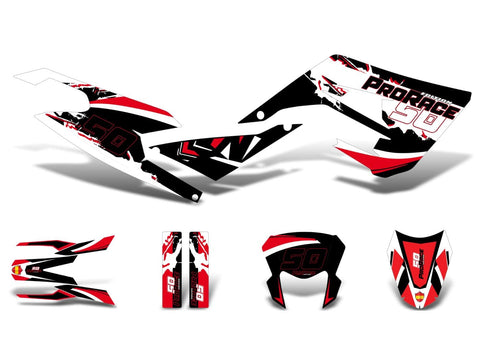 decal set black-white-red glossy for Derbi Senda 50 2018- DIVERSE / IMPORT MOTOVEIKALS 21
