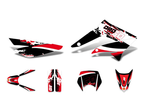 decal set black-white-red glossy for Derbi Senda DRD 11-17 DIVERSE / IMPORT MOTOVEIKALS 21