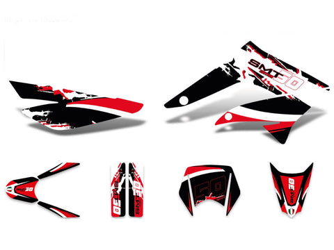 decal set black-white-red glossy for Gilera SMT 11-17 DIVERSE / IMPORT MOTOVEIKALS 21
