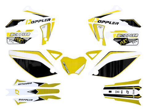 decal set Doppler white-black-yellow for Rieju MRT DOPPLER MOTOVEIKALS 21