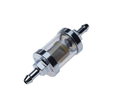 Degvielas filtrs metāla korpusā 6.5mm CHROME REPLICA MOTOVEIKALS 21