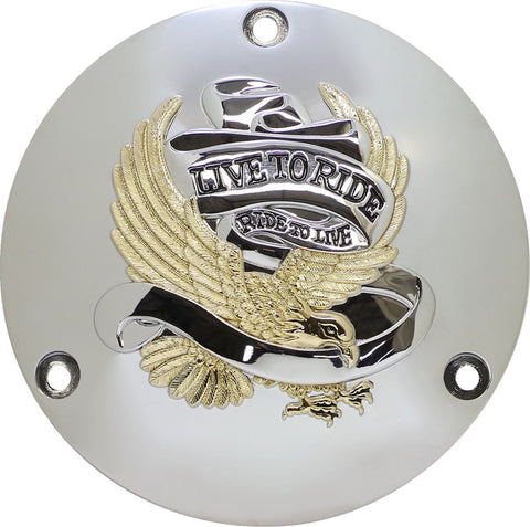 Derby Cover Ltr 3-H Gold DRAG SPECIALTIES DRAG SPECIALTIES MOTOVEIKALS 21