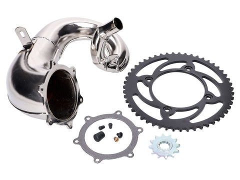 derestriction kit w/ chromed exhaust manifold for Beta RR50 Supermoto Euro5 2021- DIVERSE / IMPORT MOTOVEIKALS 21